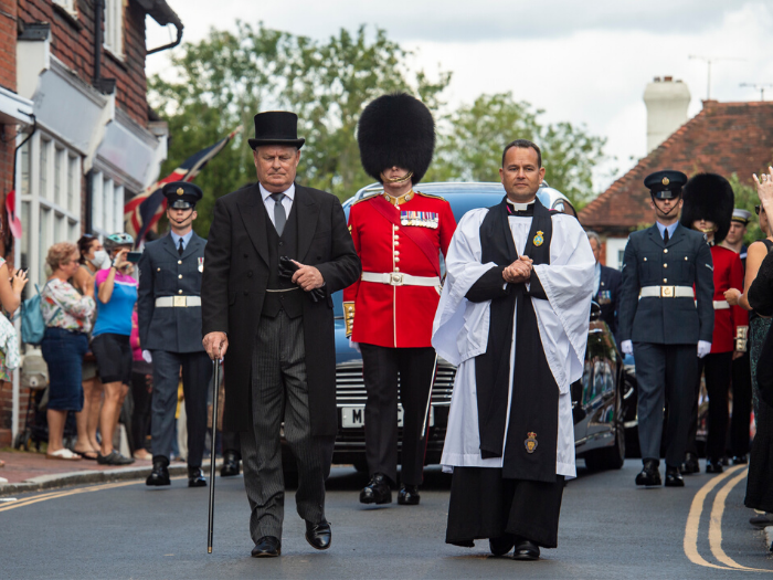 Dame Vera Lynn's funeral party in Ditchling