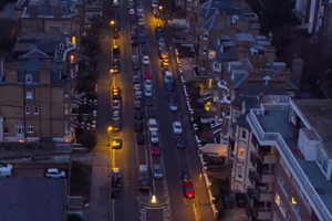 Second Avenue before street lighting upgrade