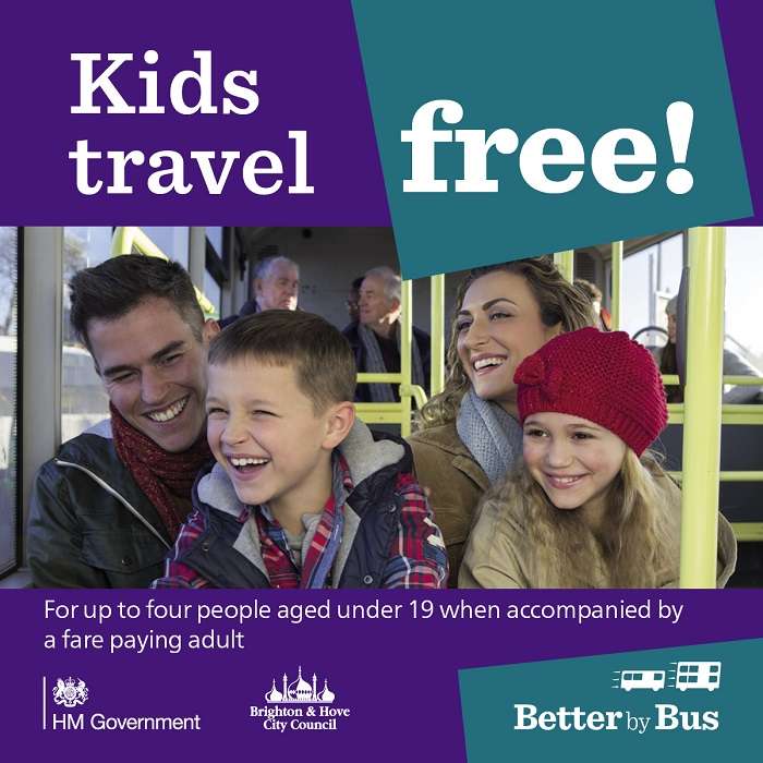 A young family on a bus