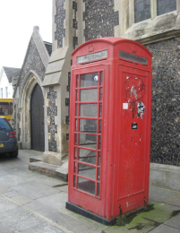 A red telephone box