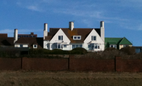 Exterior of The Cliff, 40 & 40a, White Lodge, Roedean with sunken garden