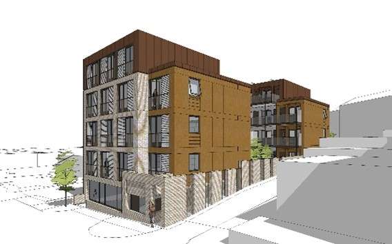 Image of a mock up of the Eastergate Road project