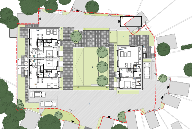 Mock up map of Rotherfield Crescent
