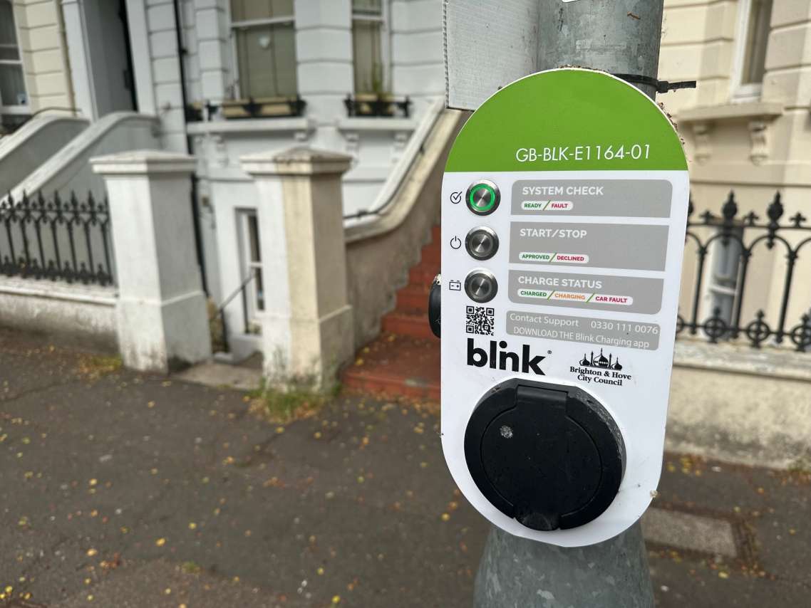 An electric vehicle charging point