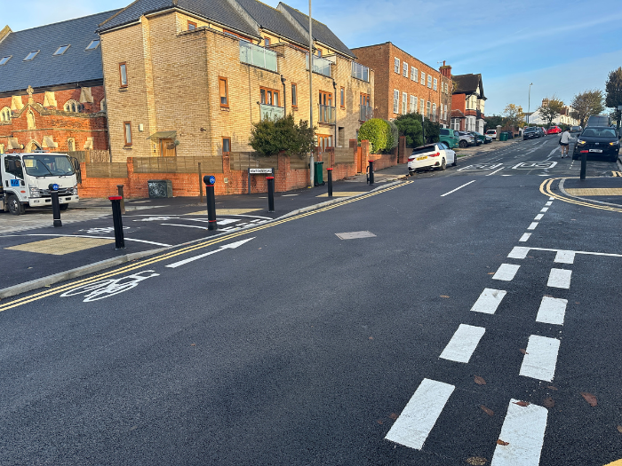 A picture of a road junction
