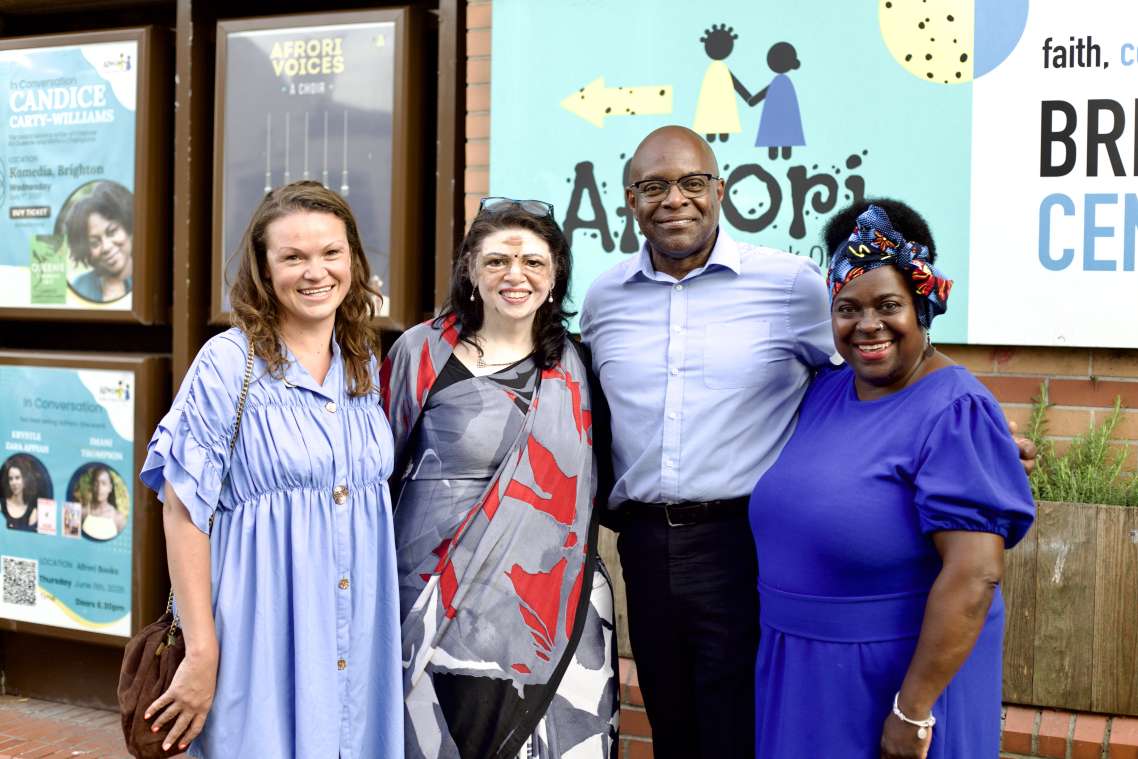 Councillor Bella Sankey, Leader of Brighton & Hove City Council, Rita Patel, Vice Chair of Operation Black Vote, David Weaver, Chair of Operation Black Vote, and Millie Kerr, strategic anti-racist lead at Brighton & Hove City Council