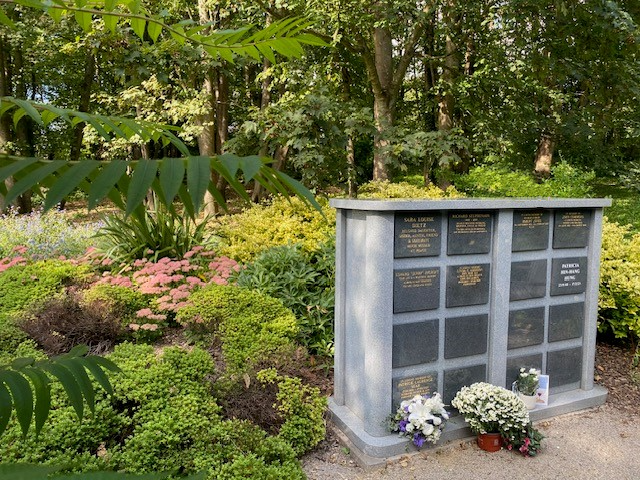 A photo of a memorial niche