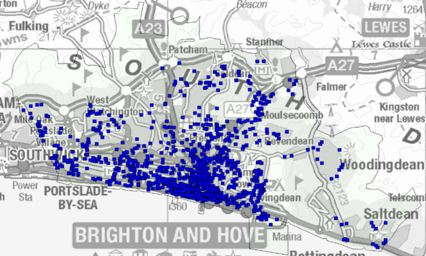 Map showing 2023 city wide crime non-operation marble timings