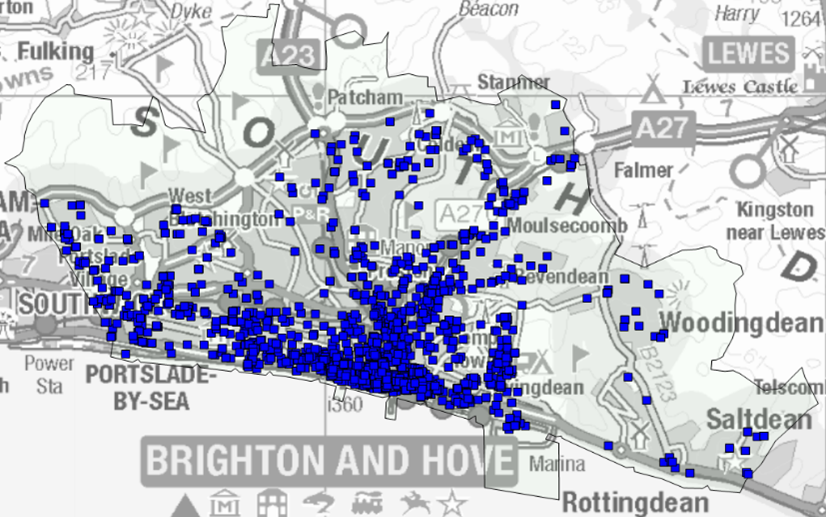 Map showing 2024 city wide crime non-operation marble timings