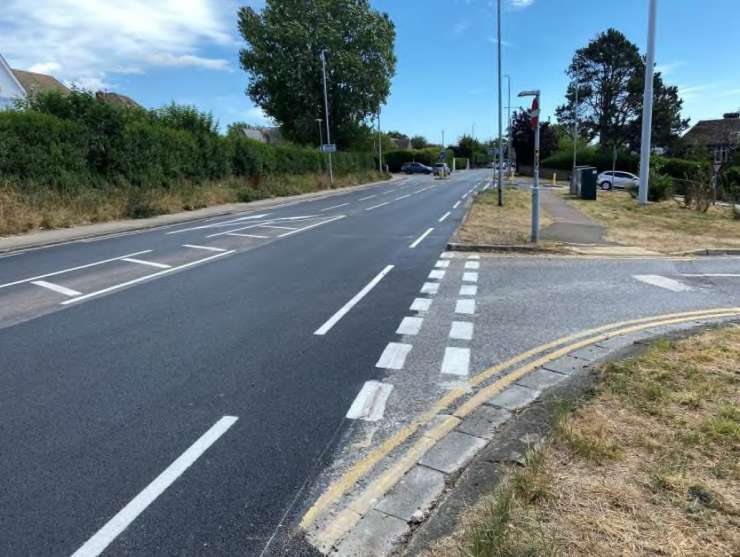 A photo showing work taken place on Dyke Road Avenue