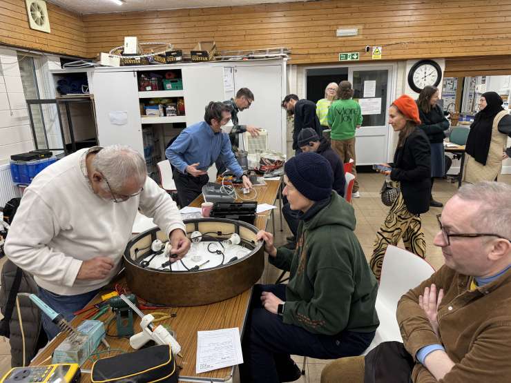 Photograph of a group of people at the Brighton Repair Cafe