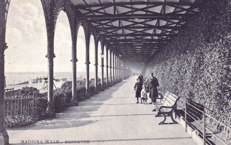 Historic photo of Madeira Walk in Brighton.