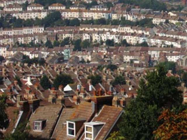 Landscape picture of housing in the city