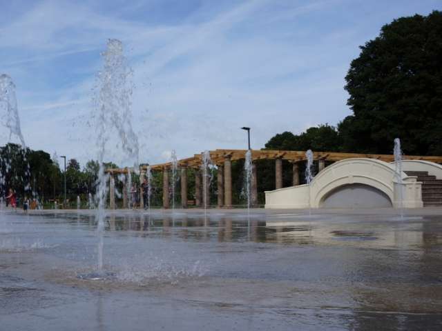 Play fountains in The Level park in Brighton
