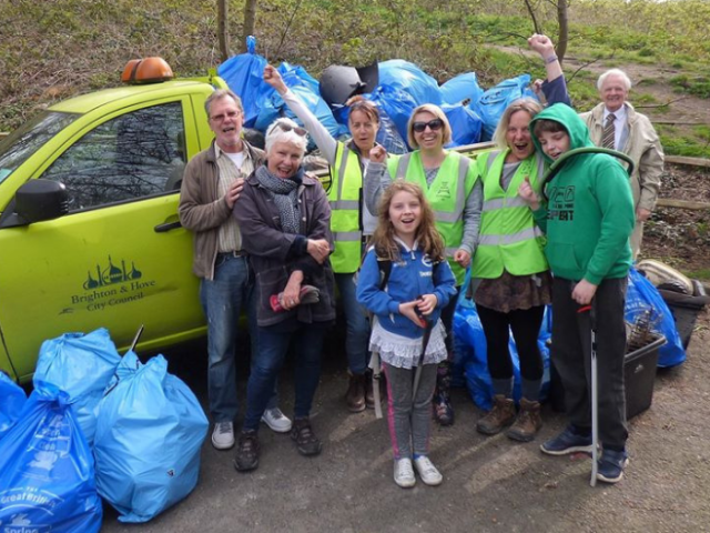 Volunteer litter pickers