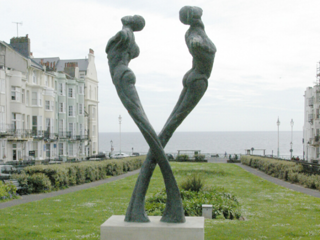 The Brighton AIDS Memorial in New Steine Gardens, Kemp Town.
