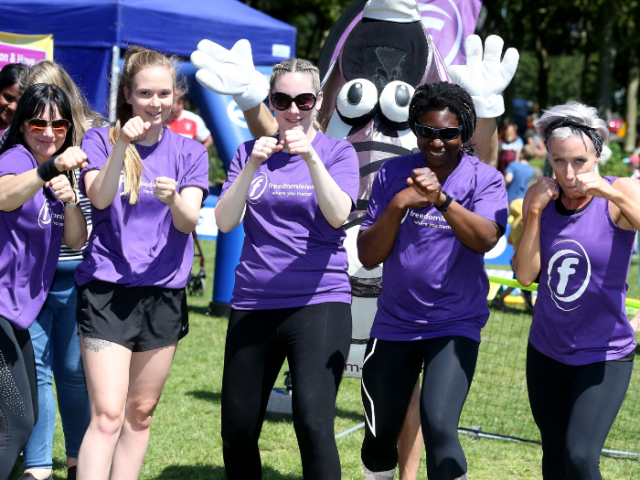 Group of five women from Freedom Leisure at Takepart 2019