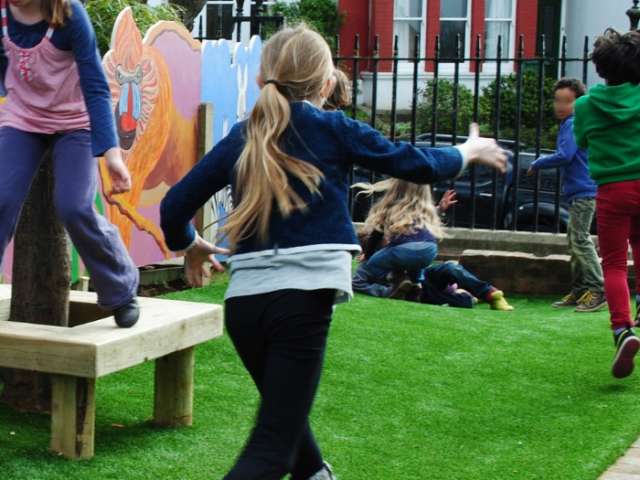Children at a community event