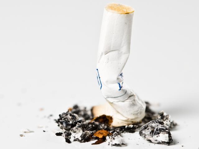 Photo of a stubbed out cigarette