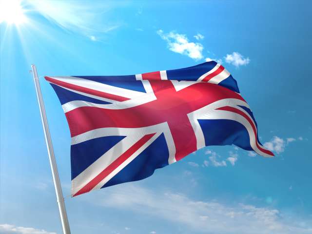 Union flag flying