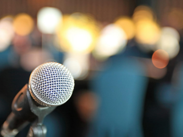 Photo of a microphone