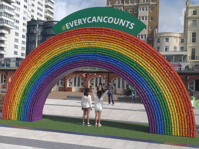 The Every Can Counts rainbow arch
