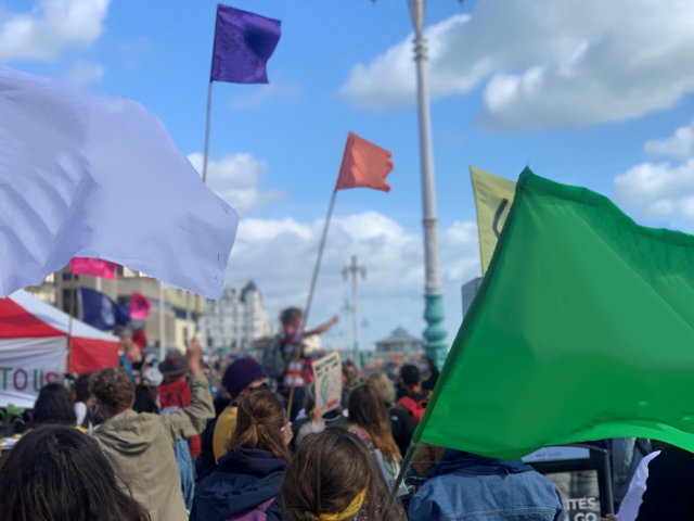 People marching on a demonstration