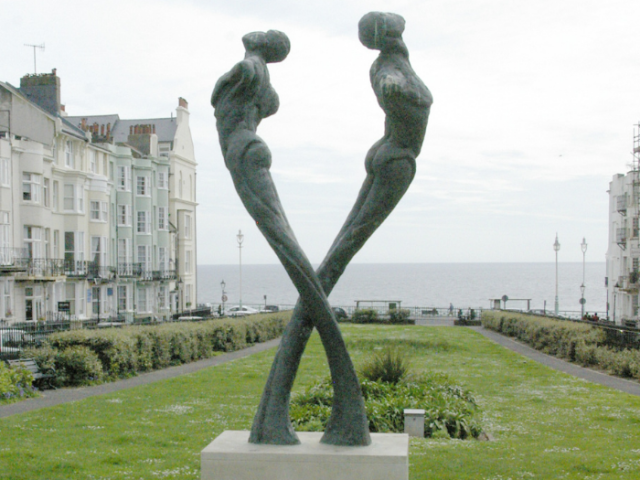 The AIDS memorial in  the New Steine Gardens in Brighton
