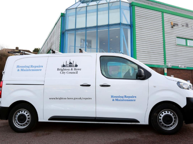 Photo of a Brighton & Hove housing repairs & maintenance service van