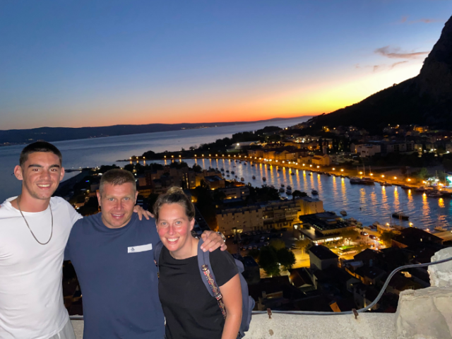 Family on holiday with foster son 