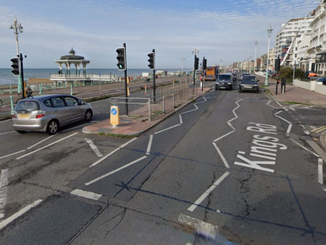 Picture of a road with writing saying 'Kings Road'