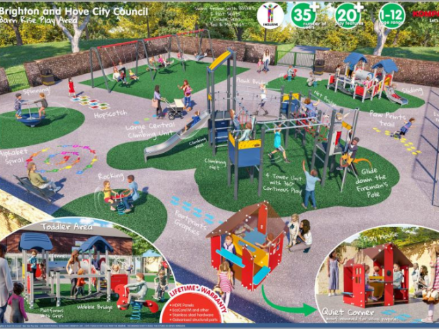 Image of the new Barn Rise playground
