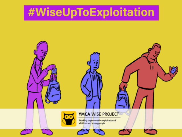 Wise up to exploitation campaign graphic