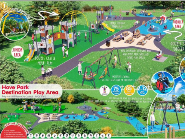 Image of what the play area will look like once the work is finished