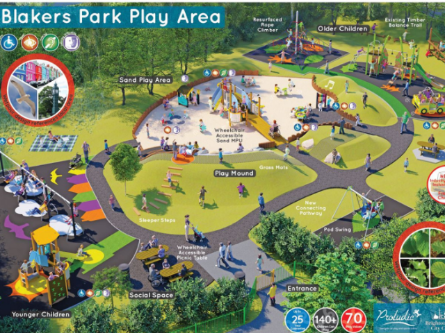 Image of how Blakers Park play area will look after the upgrade work is carried out