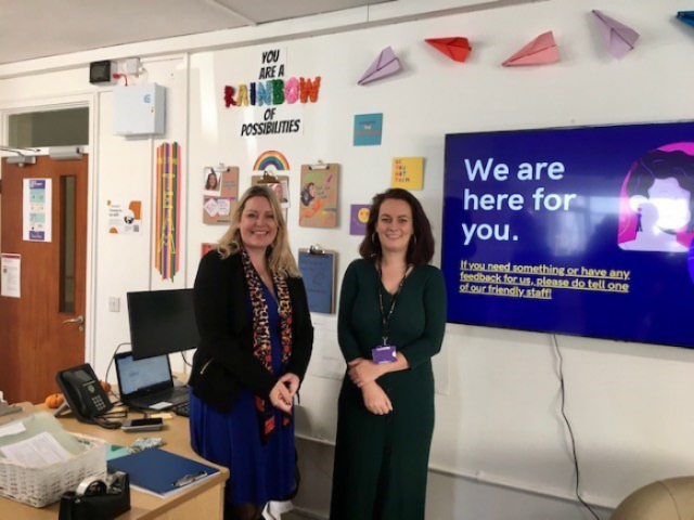 Minister for Employment, Mims Davies MP and Youth Employment Hub coordinator, Elle Dyson