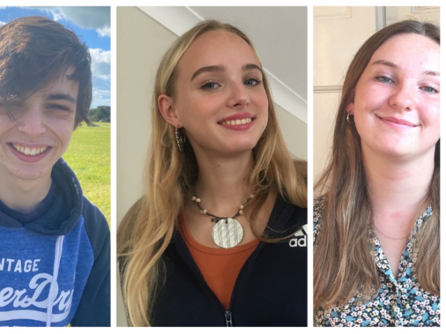 Three teenagers who are members of the Youth Council