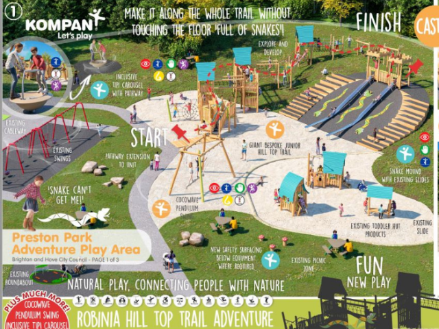 Image of how Preston Park play area will look when finished in around four weeks
