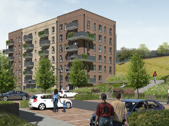 Architect's image of the Homes for Brighton & Hove development in Coldean.