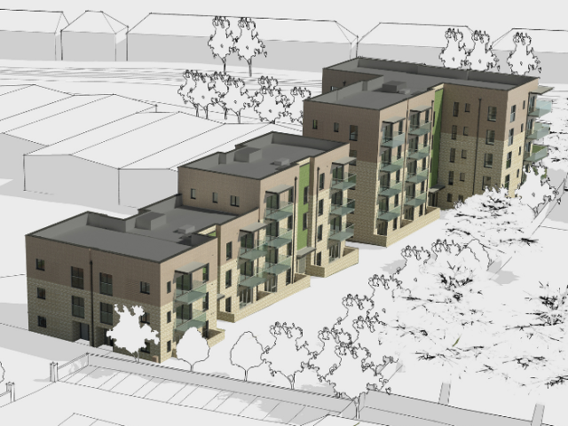Image showing how the new new council homes in Victoria Road will look
