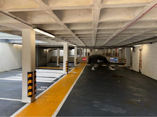 A picture of an empty underground car park 