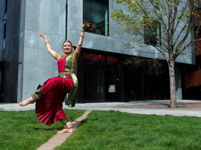 Dance artist Anusha Subramanyam outside The Dance Space. Photo: DFphotography.