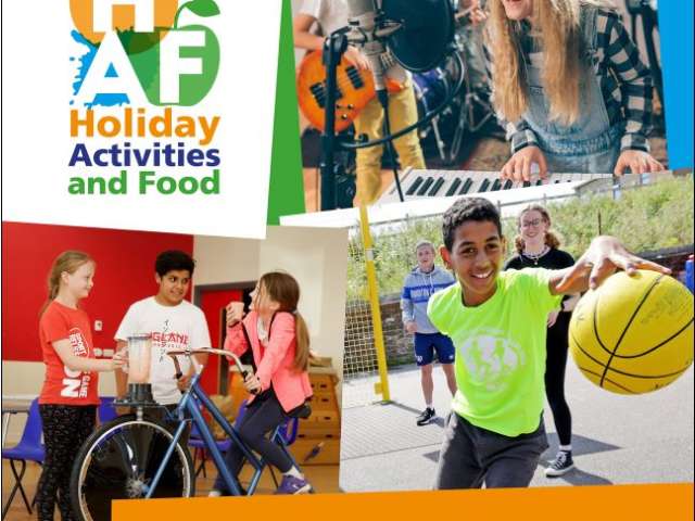 Picture of children carrying out various activities at the HAF holiday clubs