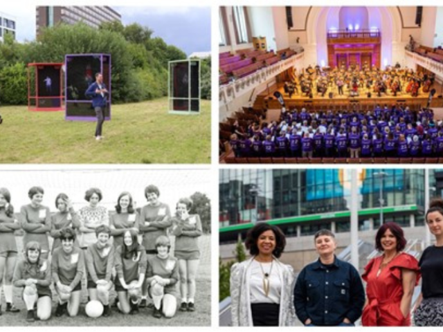 Collection of four images from the Women's EURO Arts and Heritage programme