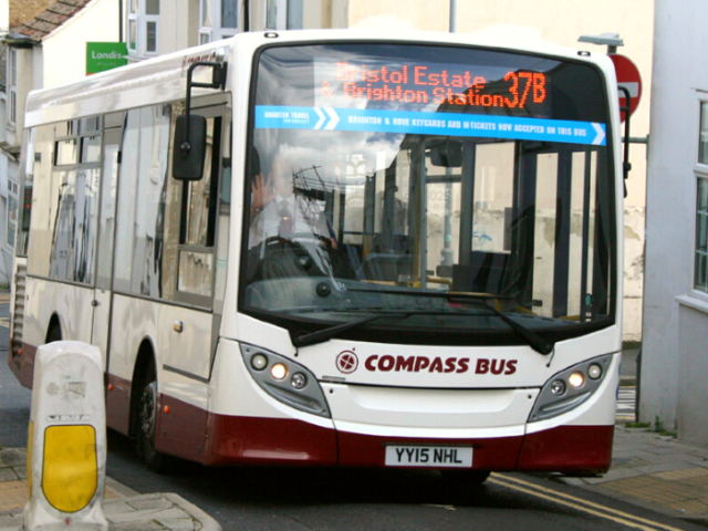 A bus with the number 37B on it