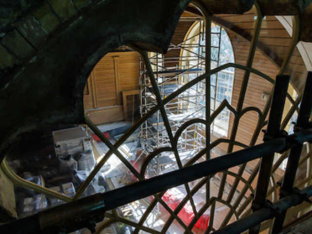 Picture of the renovated Corn Exchange Theatre taken from the viewing gallery