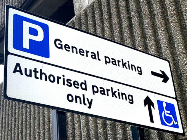 a picture of a parking sign