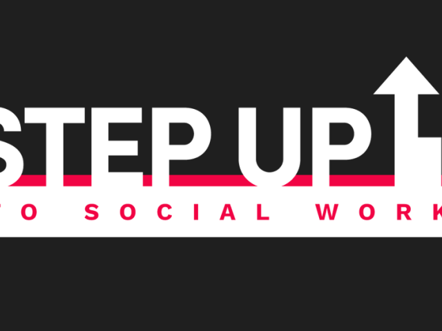 Image of the step up to social work logo
