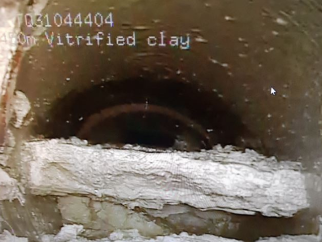 Clay in a sewer