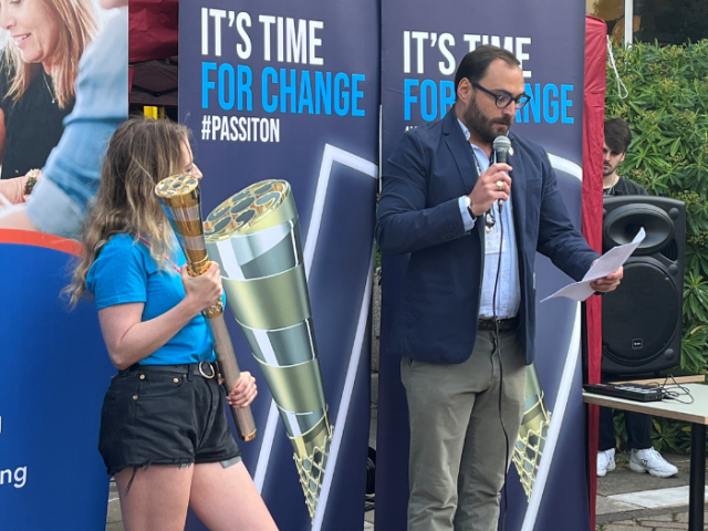 Cllr Andrei Czolak and the Baton of Hope